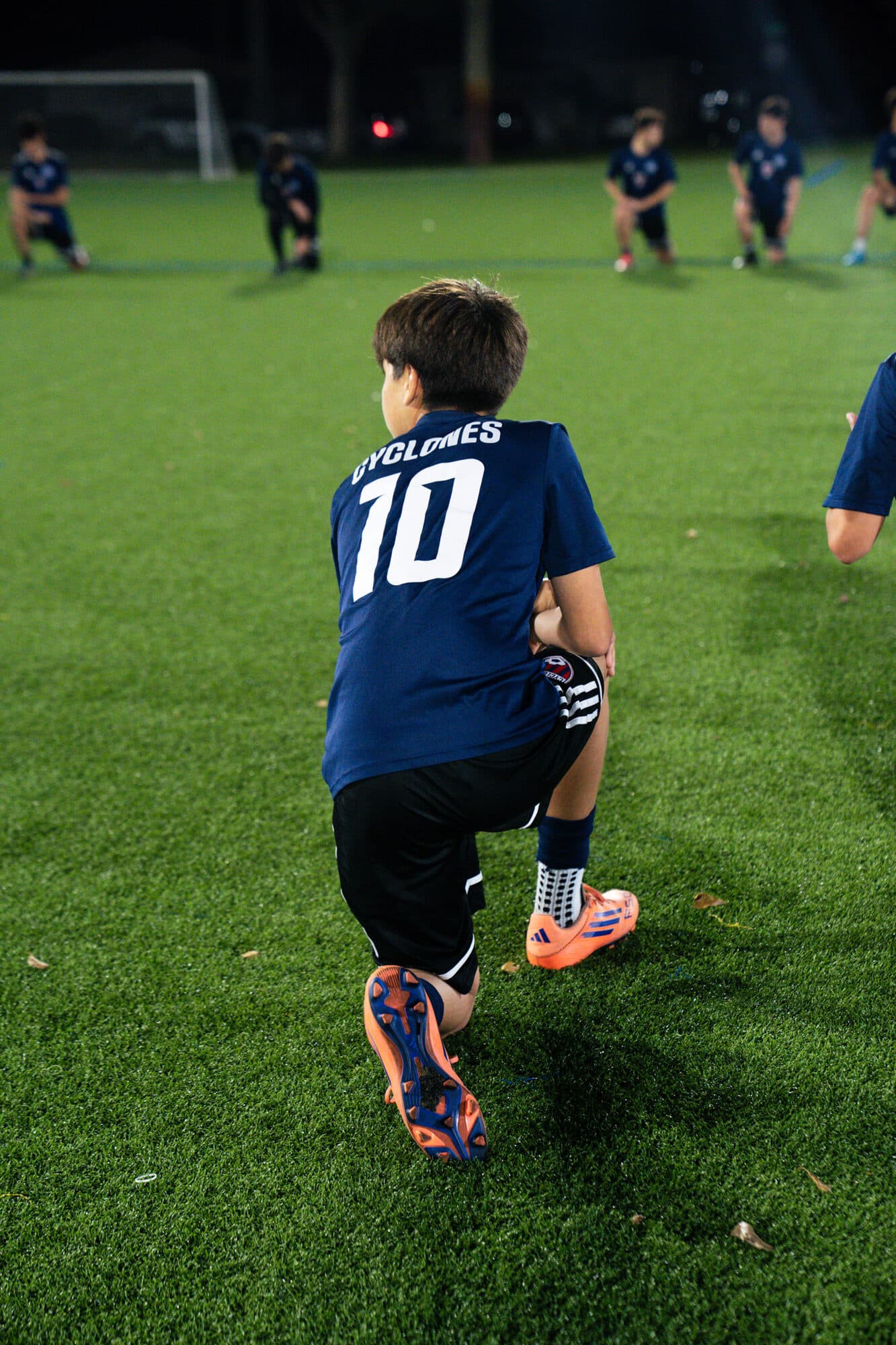 Young camp player on the pitch